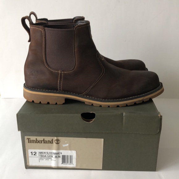 Timberland Men’s Chelsea Brown Leather Boots size 12 - Picture 8 of 14